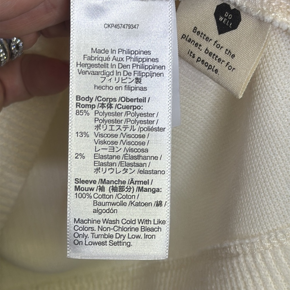 Madewell Cream Ribbed Mandarin Collar Sweater - Picture 10 of 10
